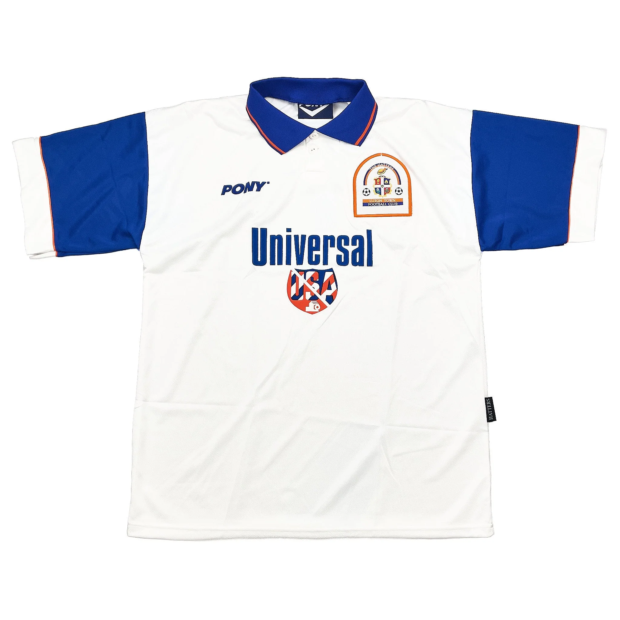 1995/97 Luton Town *BNWOT* Home Shirt (L) Pony - Image 3
