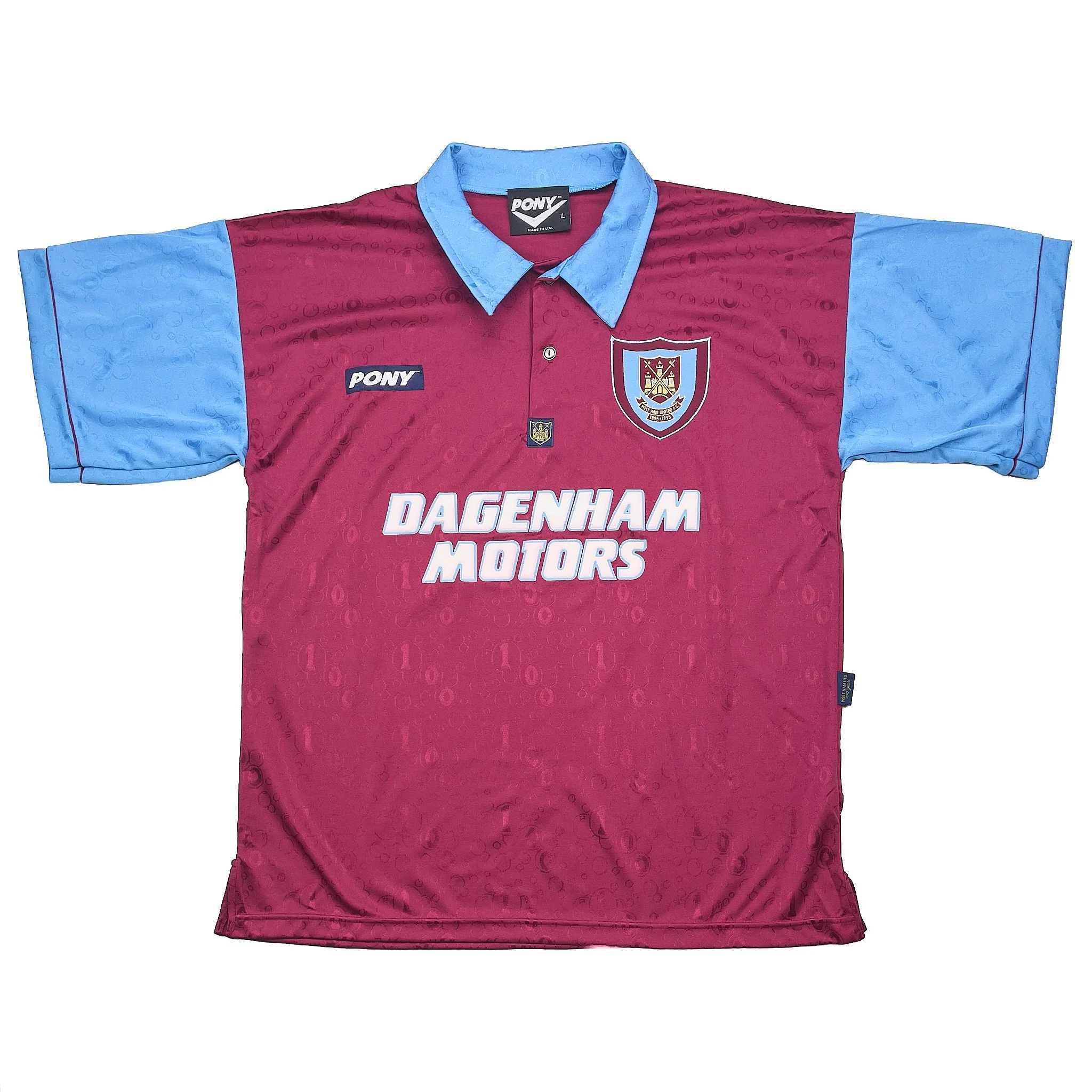 1995/97 West Ham *Mint* Home Shirt (L) Pony - Image 3