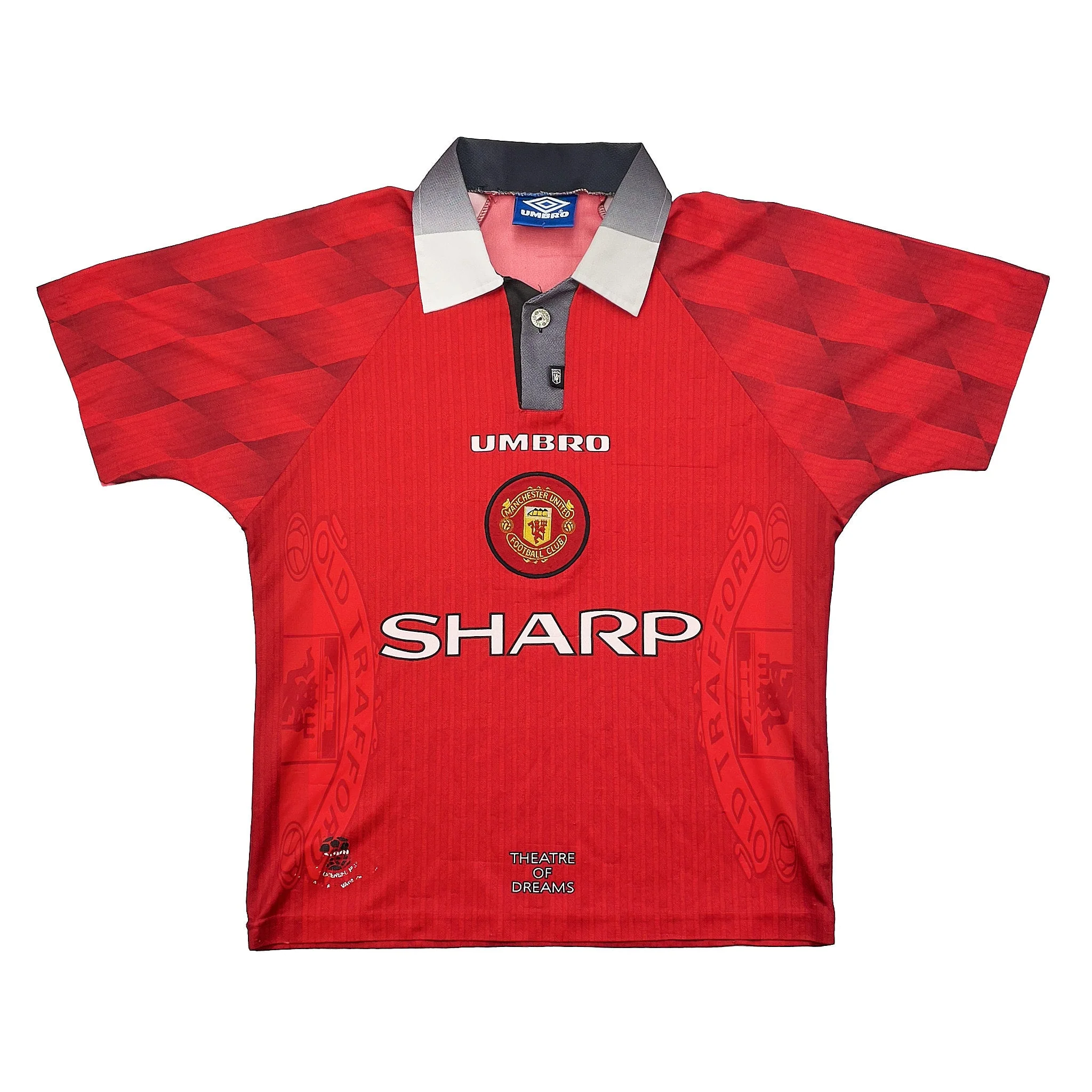 1996/98 Manchester United Home Shirt (Y) Umbro - Image 3