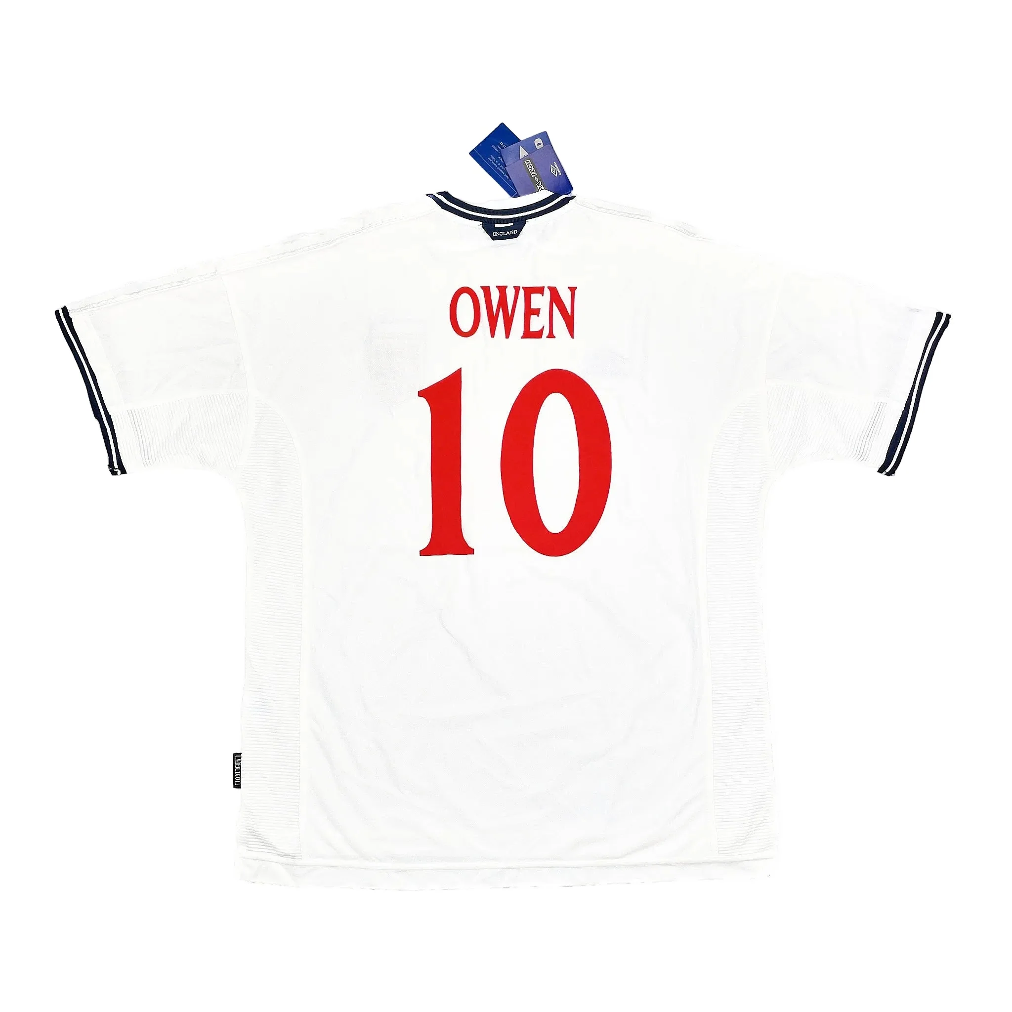 1999/01 England Owen #10 *BNWT* Signed Home Shirt (XXL) Umbro - Image 3