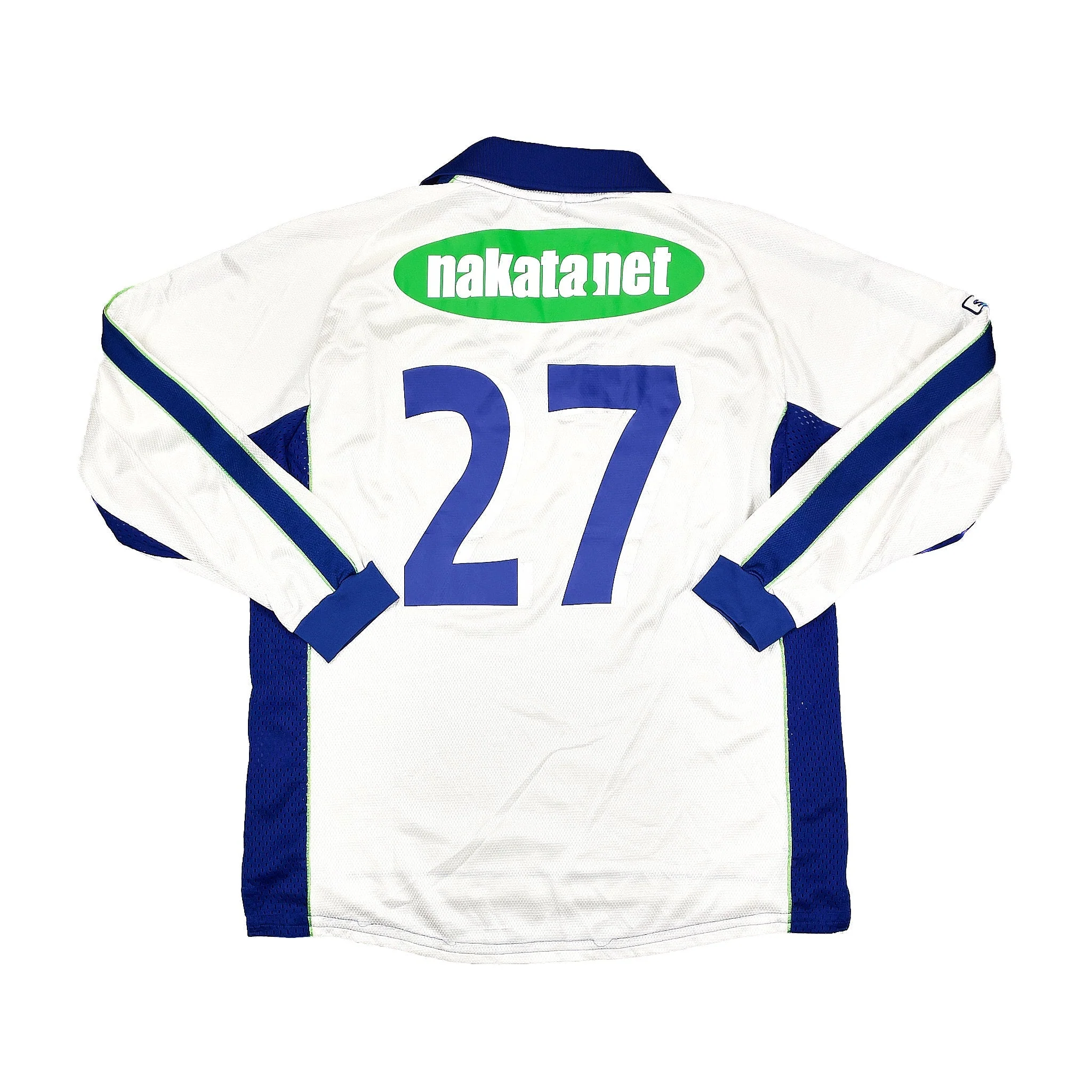 1999 Shonan Bellmare #27 L/S Away Shirt (L) Kappa - Image 2