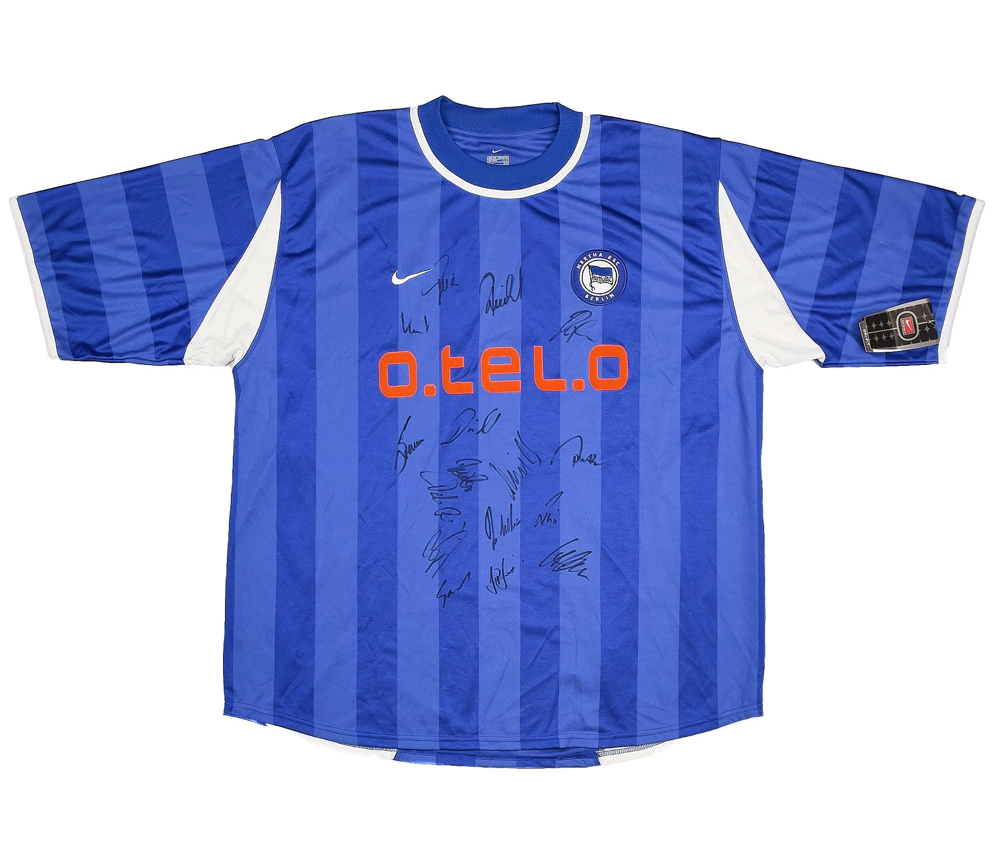 2000/01 Hertha Berlin *Squad Signed* BNWT Home Shirt (XXL) Nike - Image 3