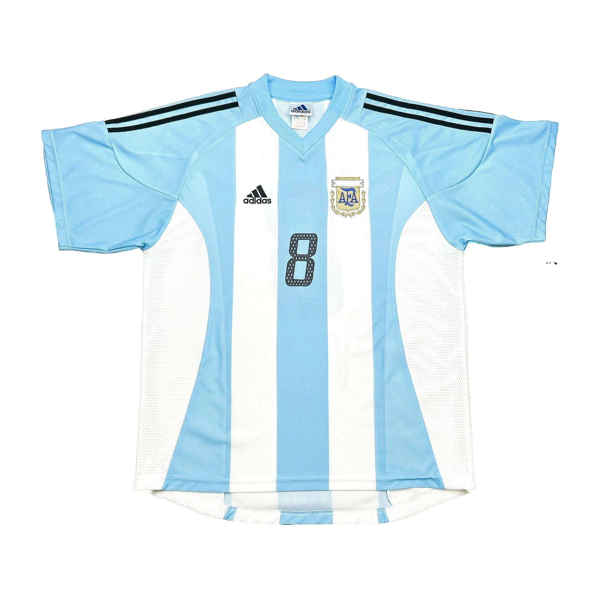 2002/04 Argentina Zanetti #8 Home Shirt (L) Adidas - Image 2