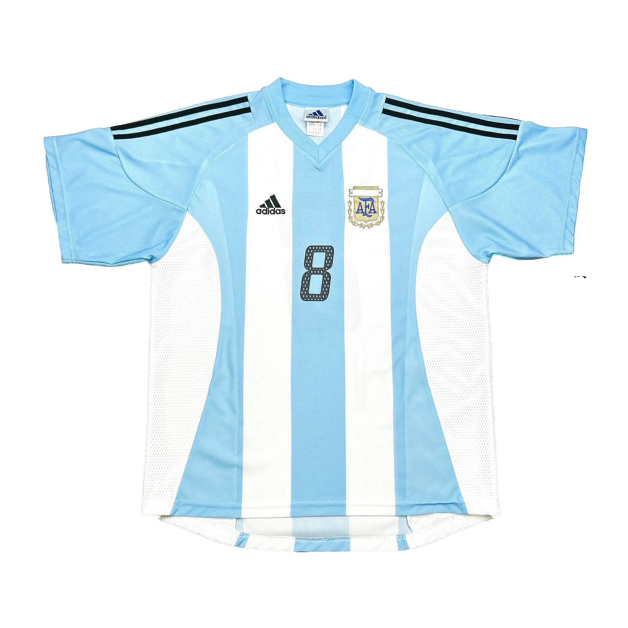 2002/04 Argentina Zanetti #8 Home Shirt (L) Adidas - Image 4
