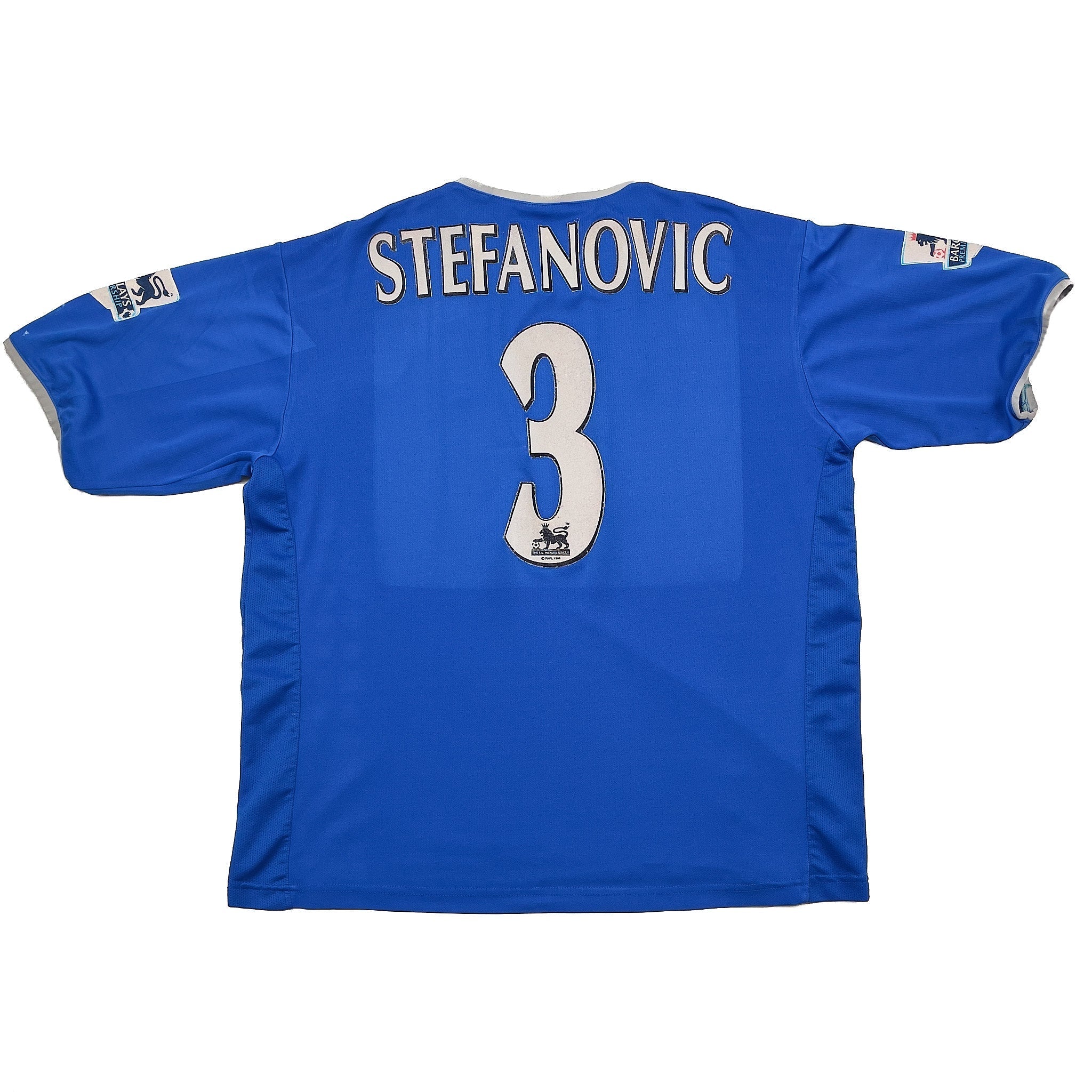 2003/05 Portsmouth Stefanovic #3 Home Shirt (S) OM - Image 2