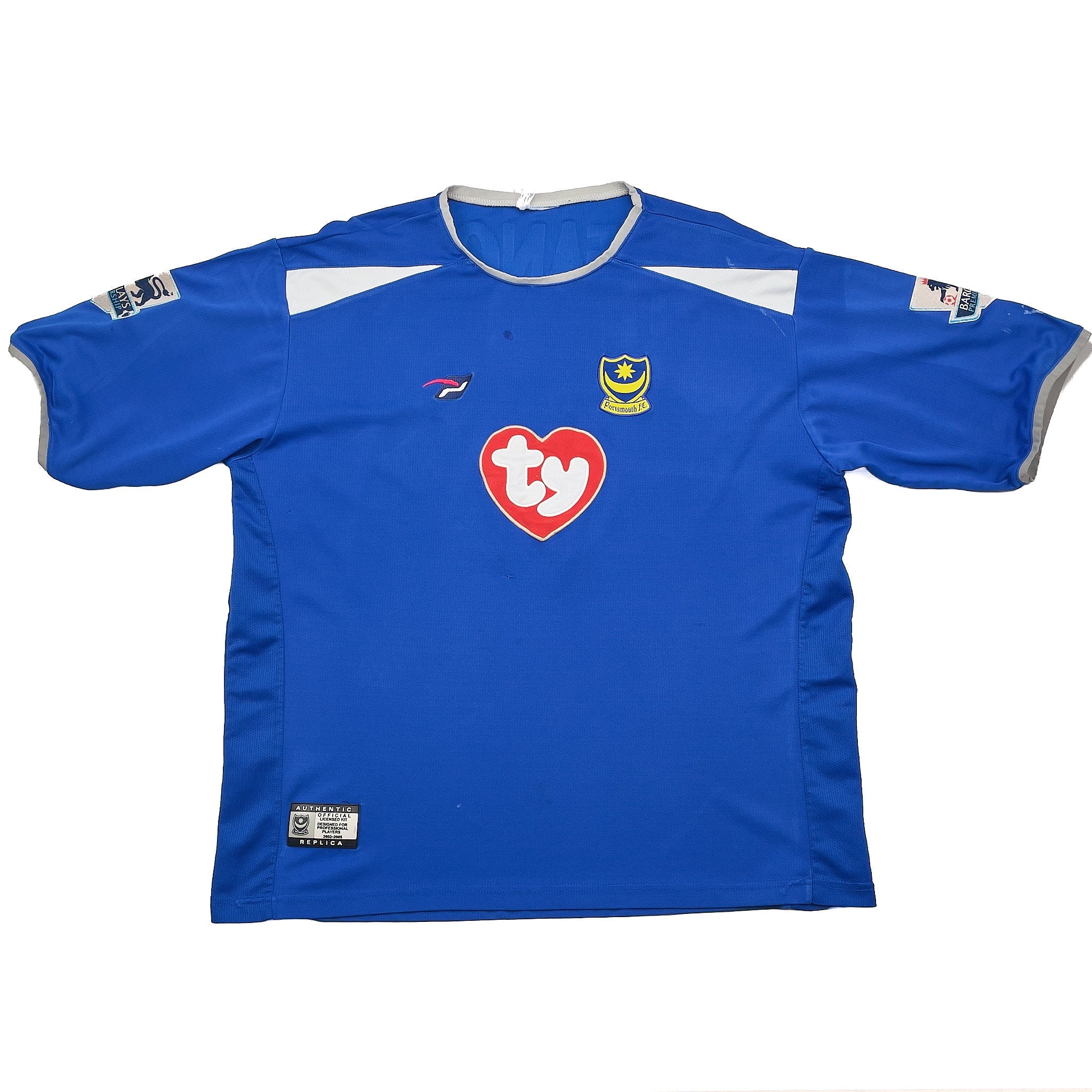 2003/05 Portsmouth Stefanovic #3 Home Shirt (S) OM - Image 5