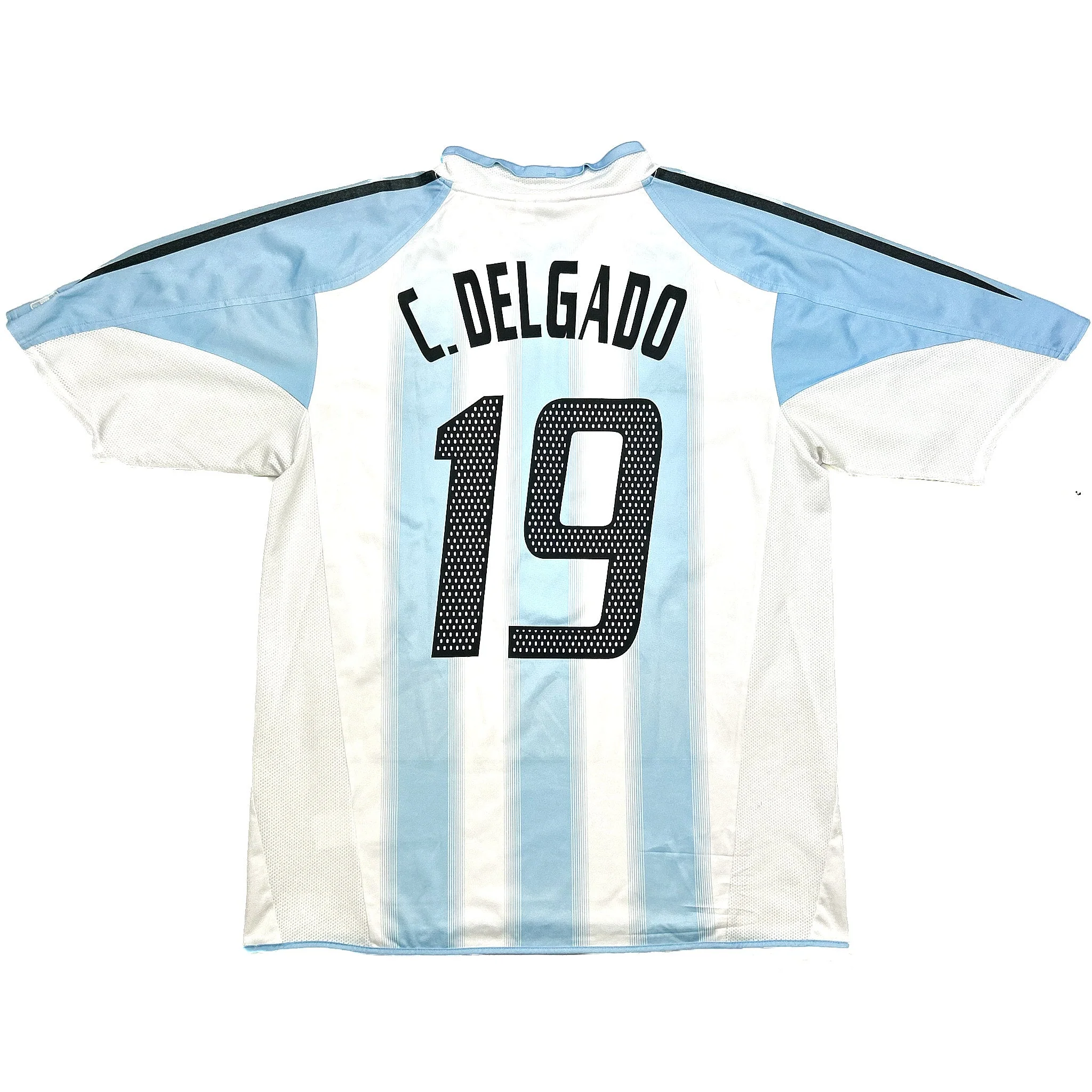 2004/05 Argentina C.Delgado #19 Home Shirt (M) Adidas - Image 3