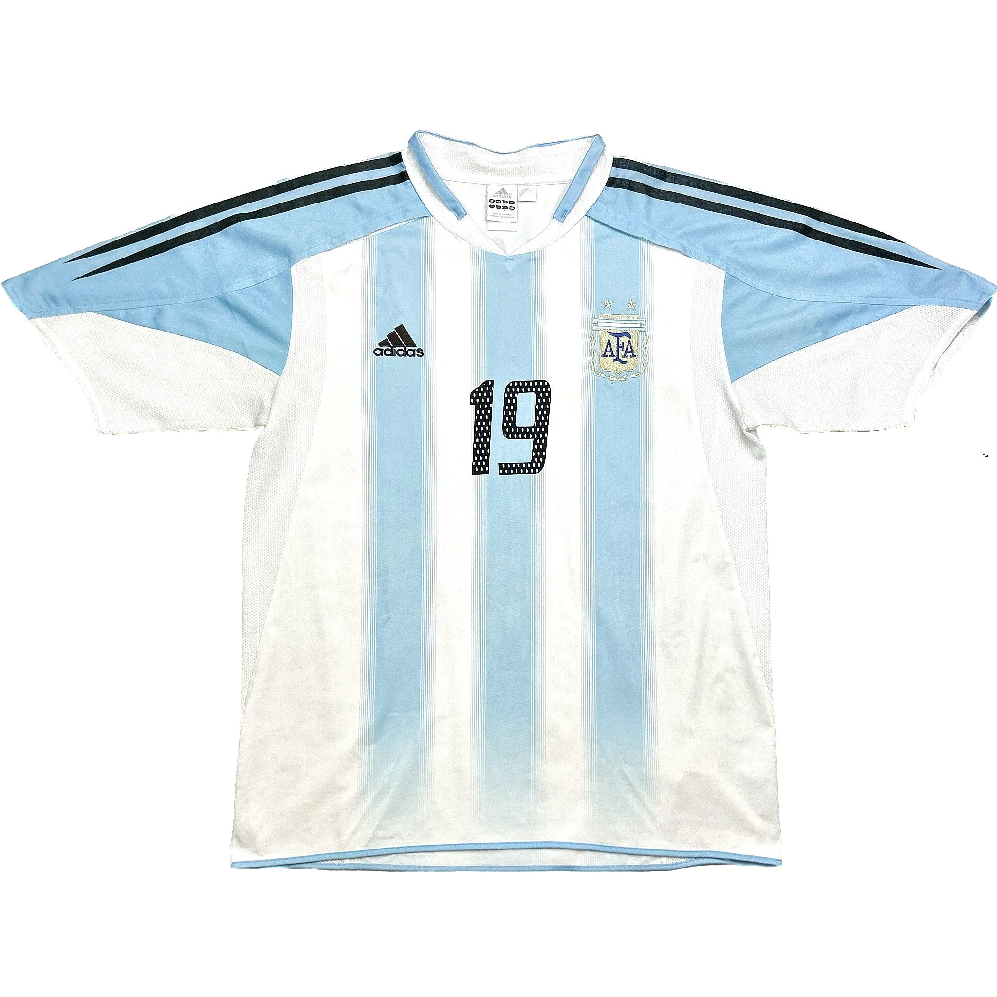 2004/05 Argentina C.Delgado #19 Home Shirt (M) Adidas - Image 4