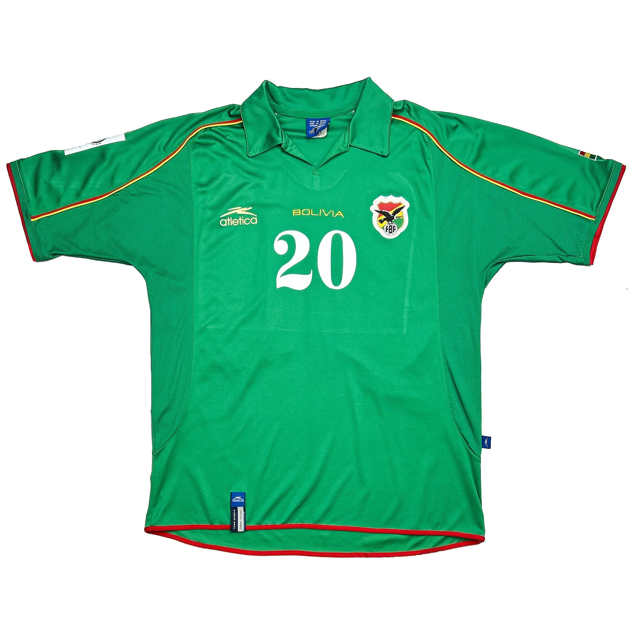 2004/06 Bolivia Botero #20 Home Shirt (L) Atletica - Image 3