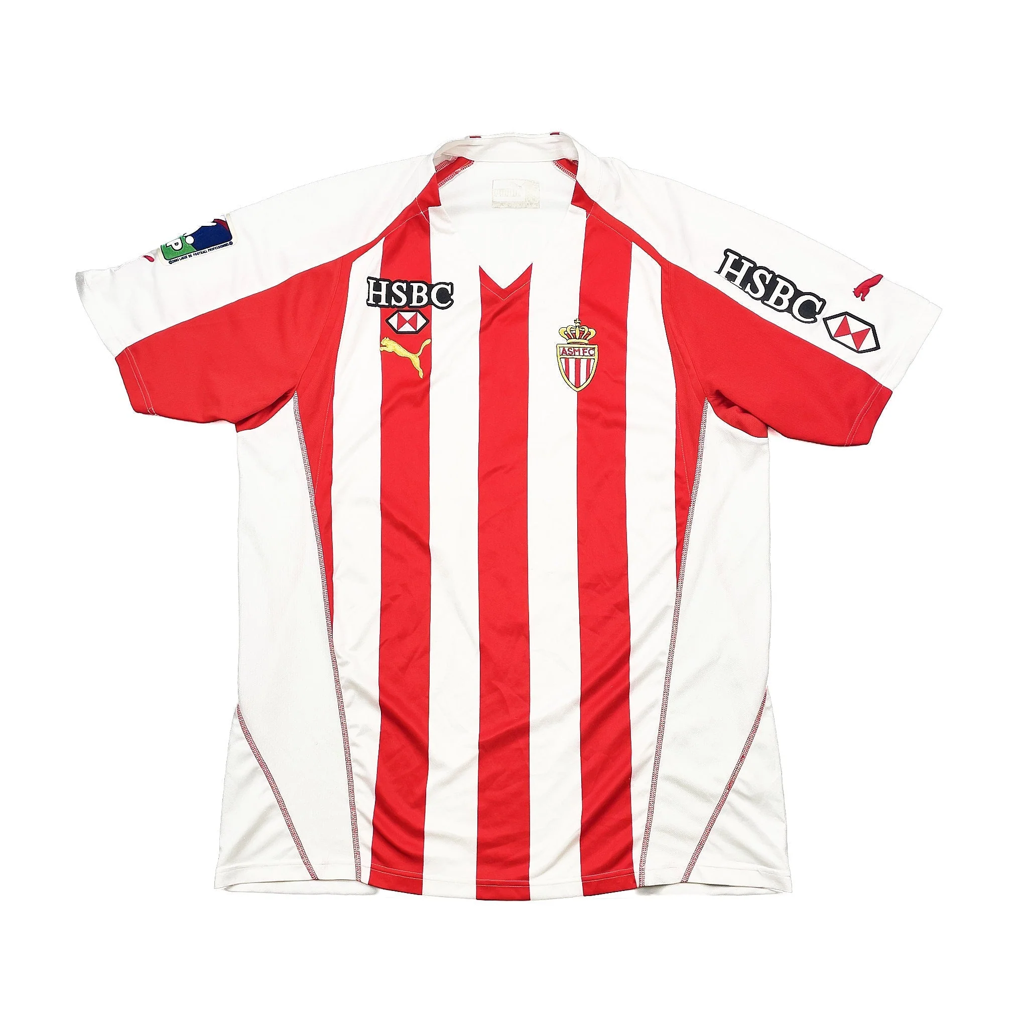2005/06 Monaco Meriem #21 *Match Issue* Home Shirt (L) Puma - Image 2