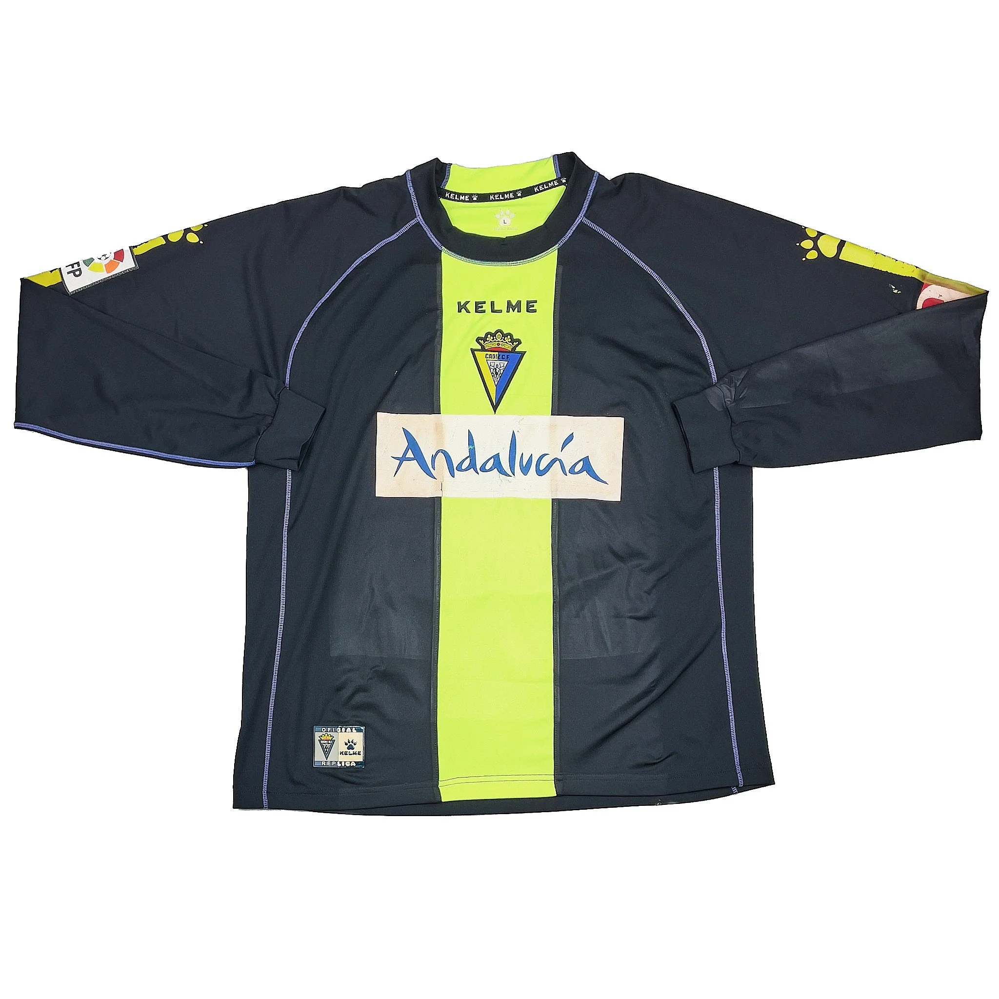 2007/08 Cadiz FC R.Navas #13 L/S *Match Issue* GK Shirt (L) Kelme - Image 6