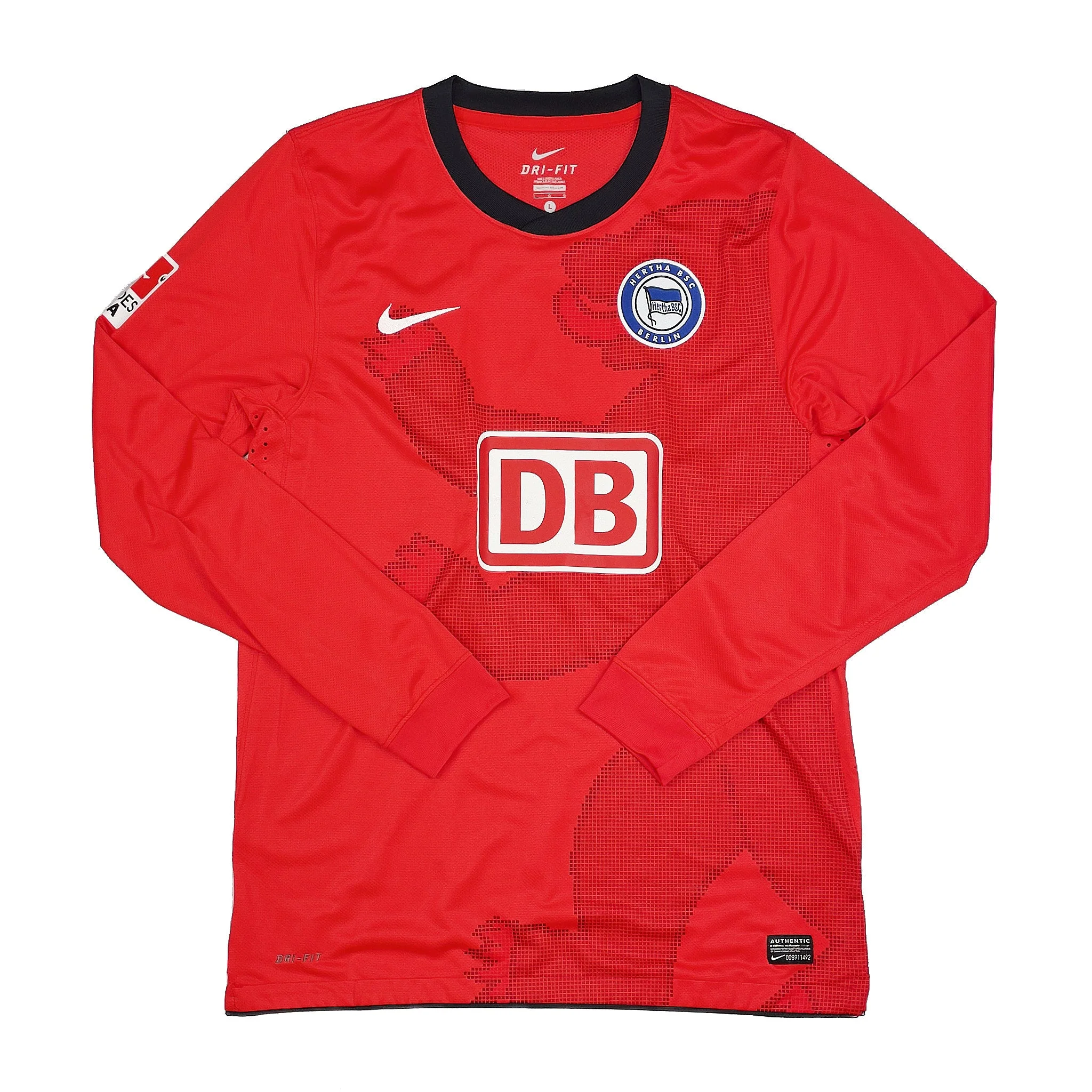 2010/11 Hertha Berlin Niemeyer #18 *Player Issue* L/S Away Shirt (XL) Nike - Image 3