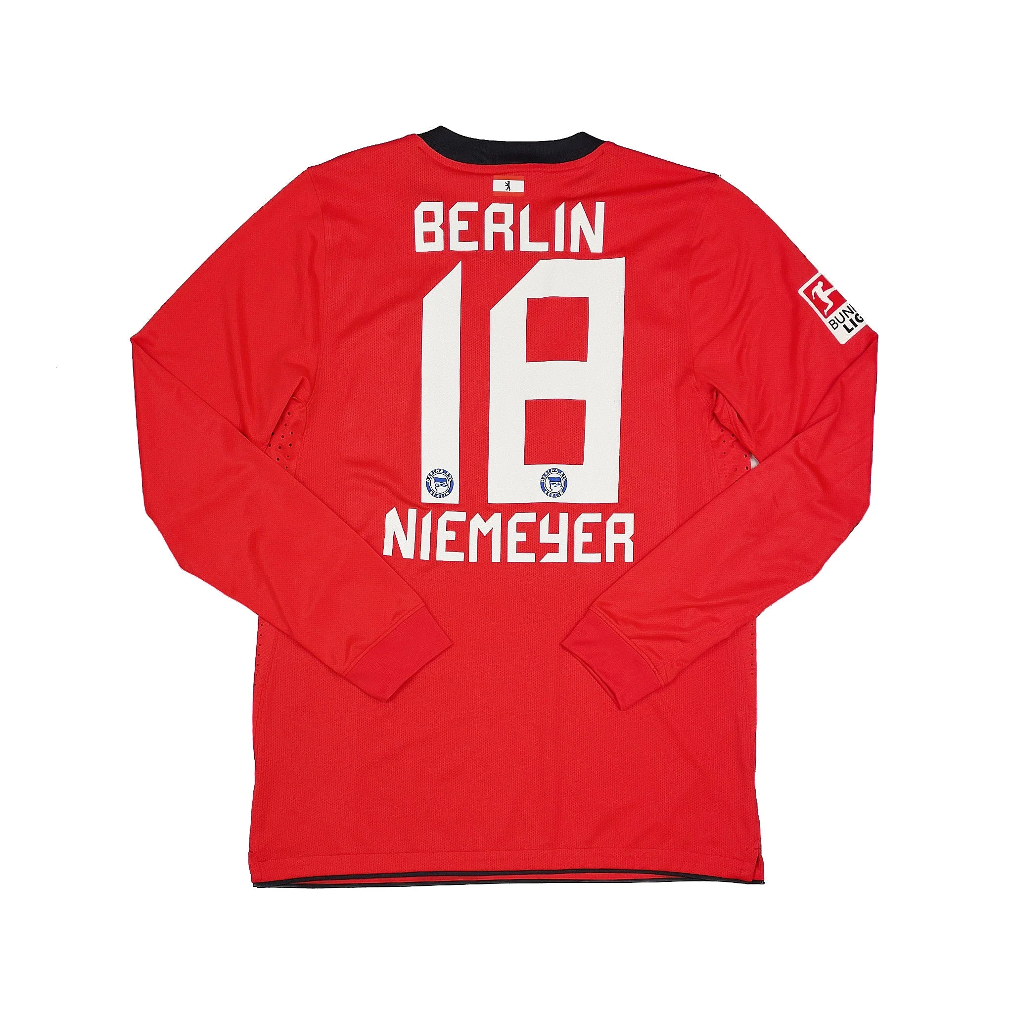 2010/11 Hertha Berlin Niemeyer #18 *Player Issue* L/S Away Shirt (XL) Nike - Image 4