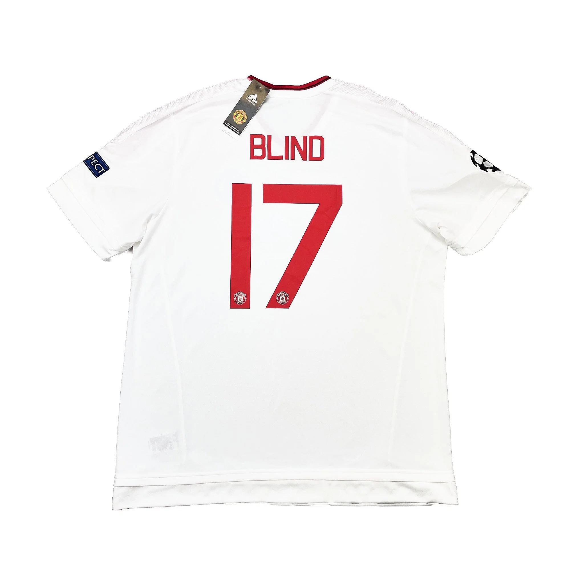2015/16 Manchester United Blind #17 *BNWT* Authentic C/L Away Shirt (XXL) Adidas