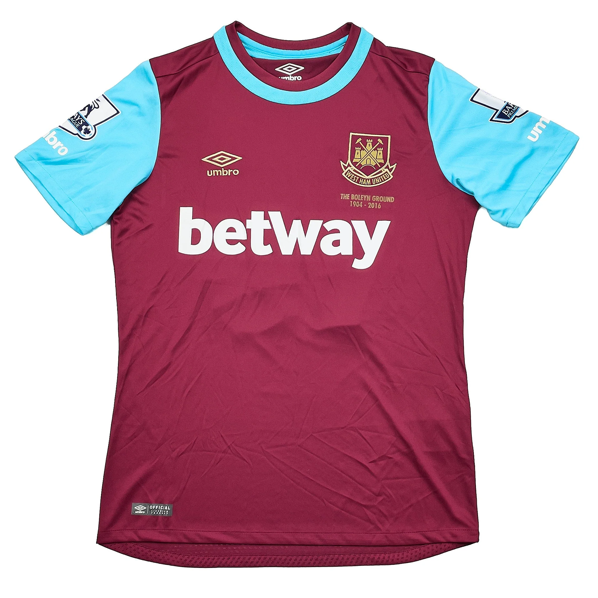 2015/16 West Ham Noble #16 *Match Issue + Signed* Home Shirt (S) Umbro - Image 4