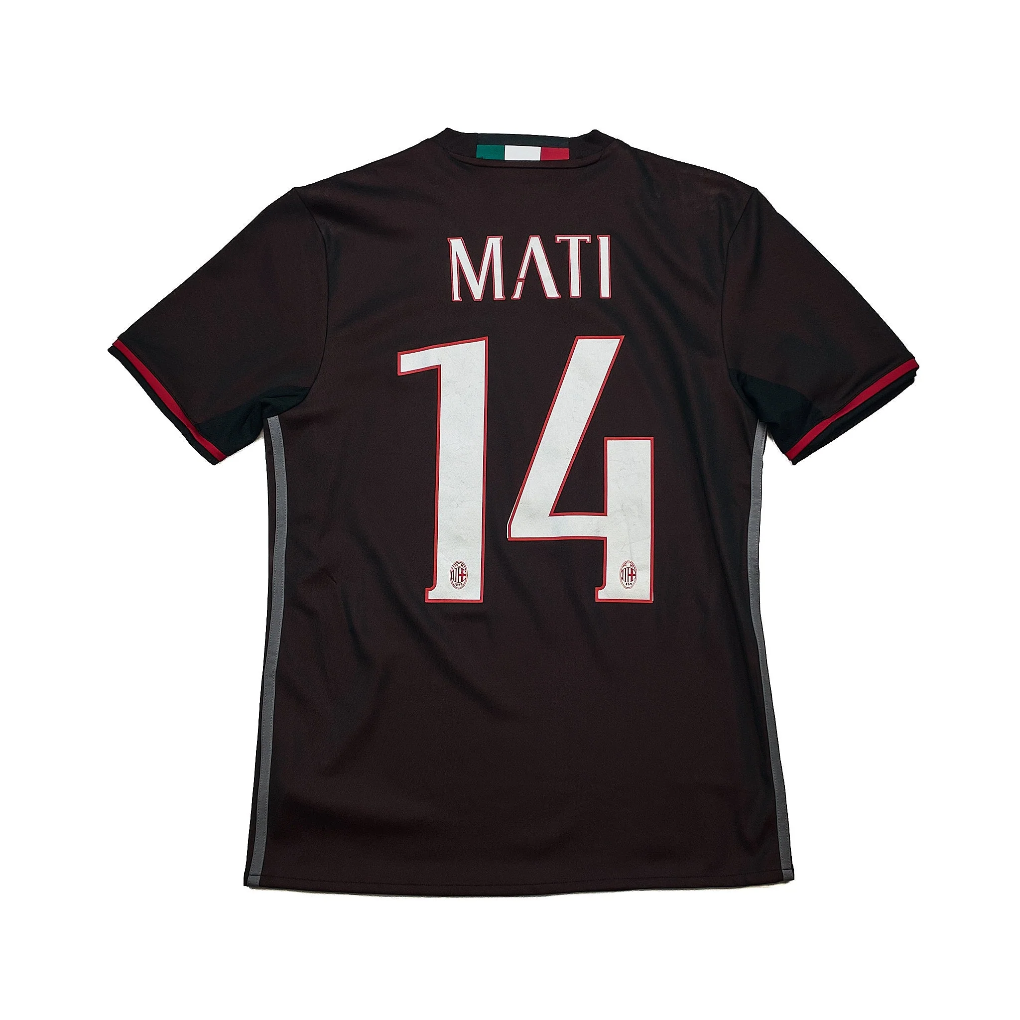 2016/17 AC Milan Mati #14 Home Shirt (S) Adidas - Image 3