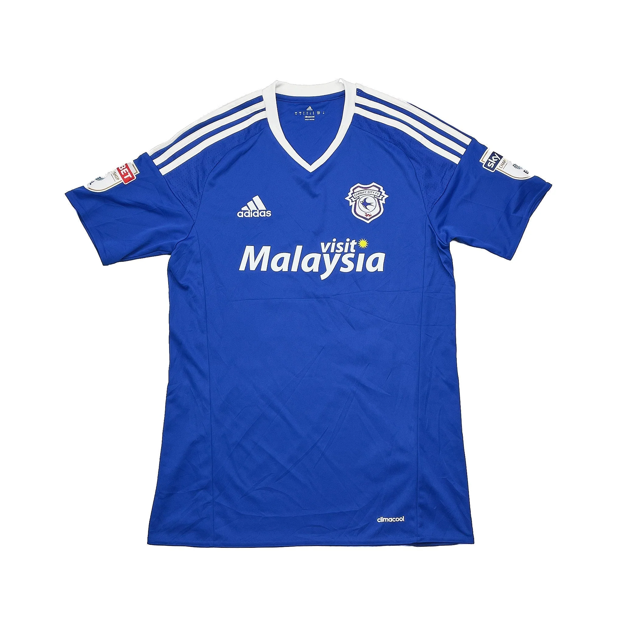 2016/17 Cardiff City Zohore #26 *Match Issued + Signed* Home Shirt (S) Adidas - Image 2