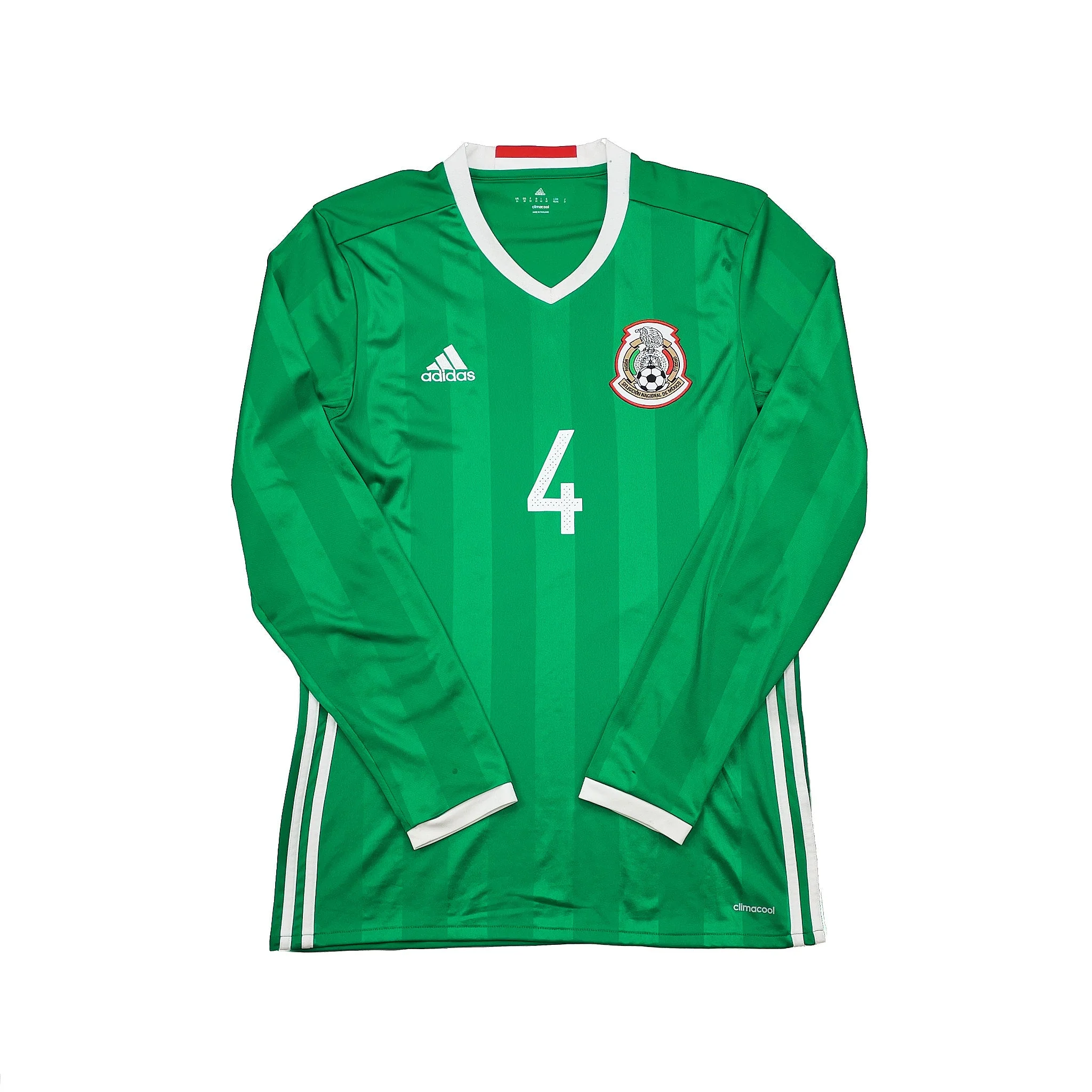 2016/17 Mexico Marquez #4 L/S Home Shirt (M) Adidas - Image 7