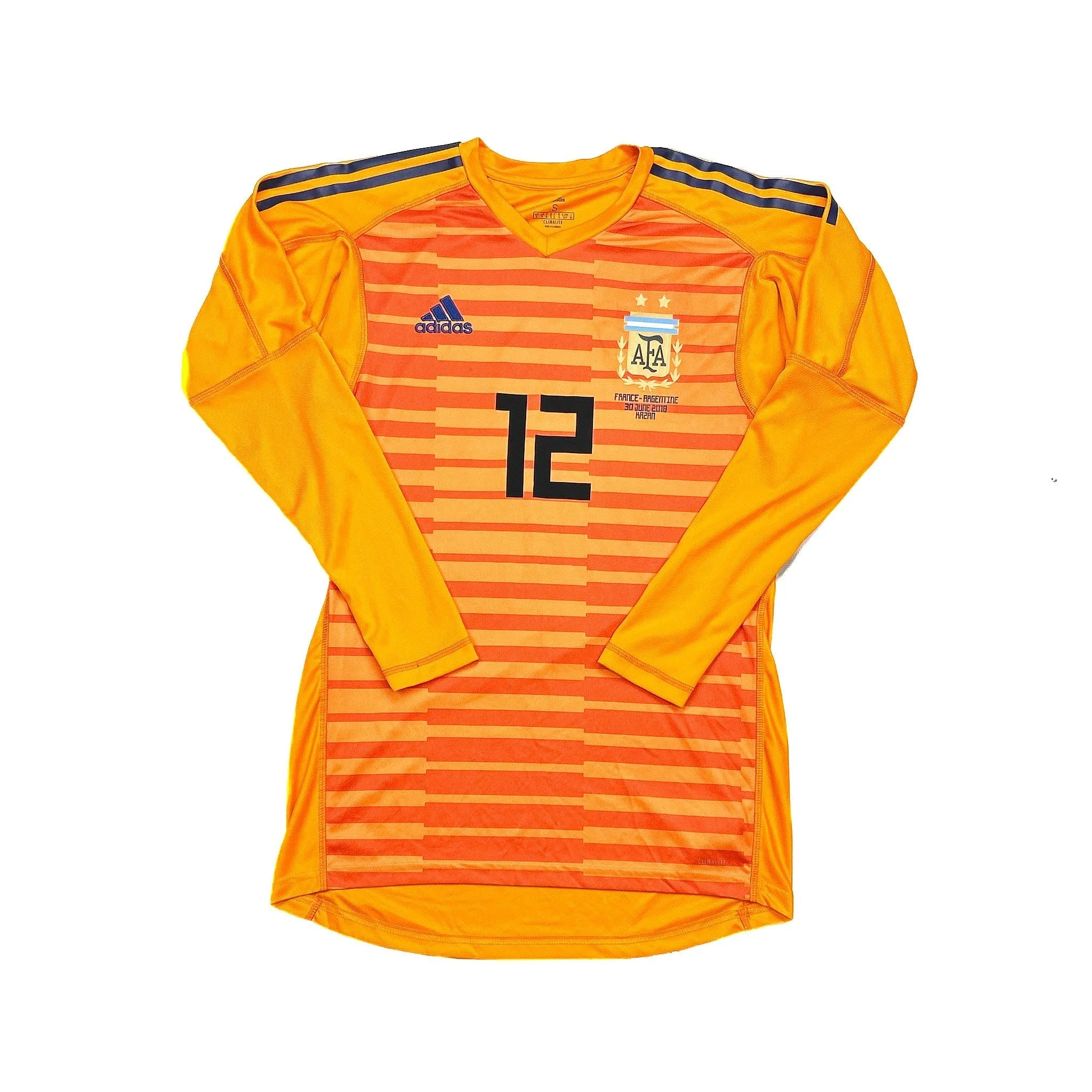 2018/19 Argentina Armani #12 *Player Issue* GK Shirt (S) Adidas - Image 2