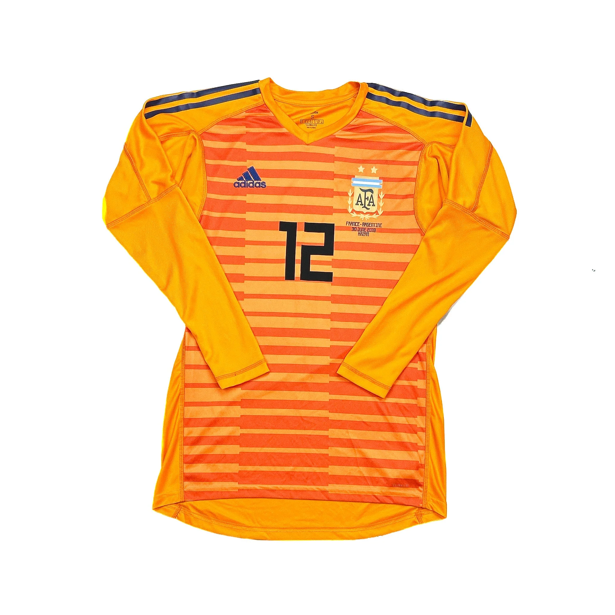 2018/19 Argentina Armani #12 *Player Issue* GK Shirt (S) Adidas - Image 4