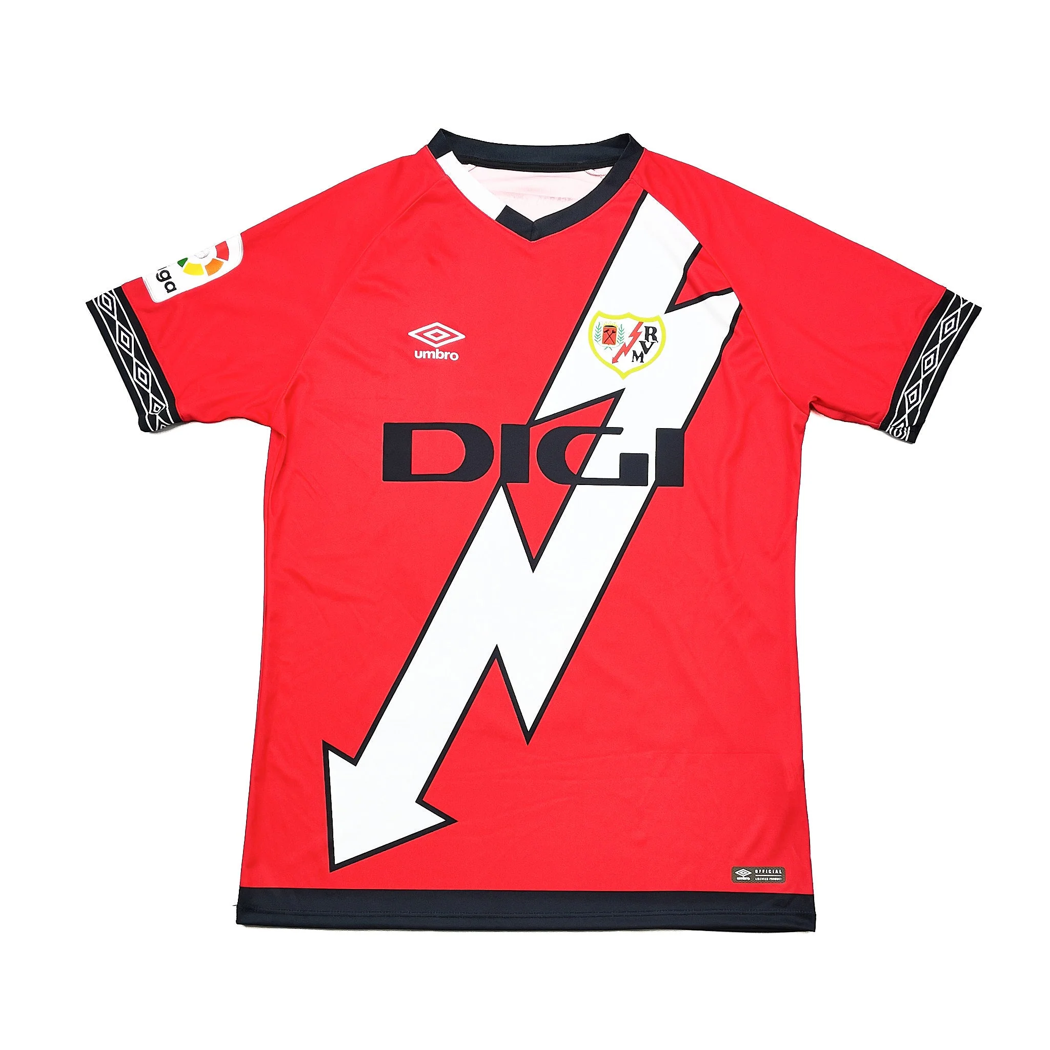 2022/23 Rayo Vallecano Sanchez #14 *Match Worn* Home Shirt (L) Umbro - Image 4