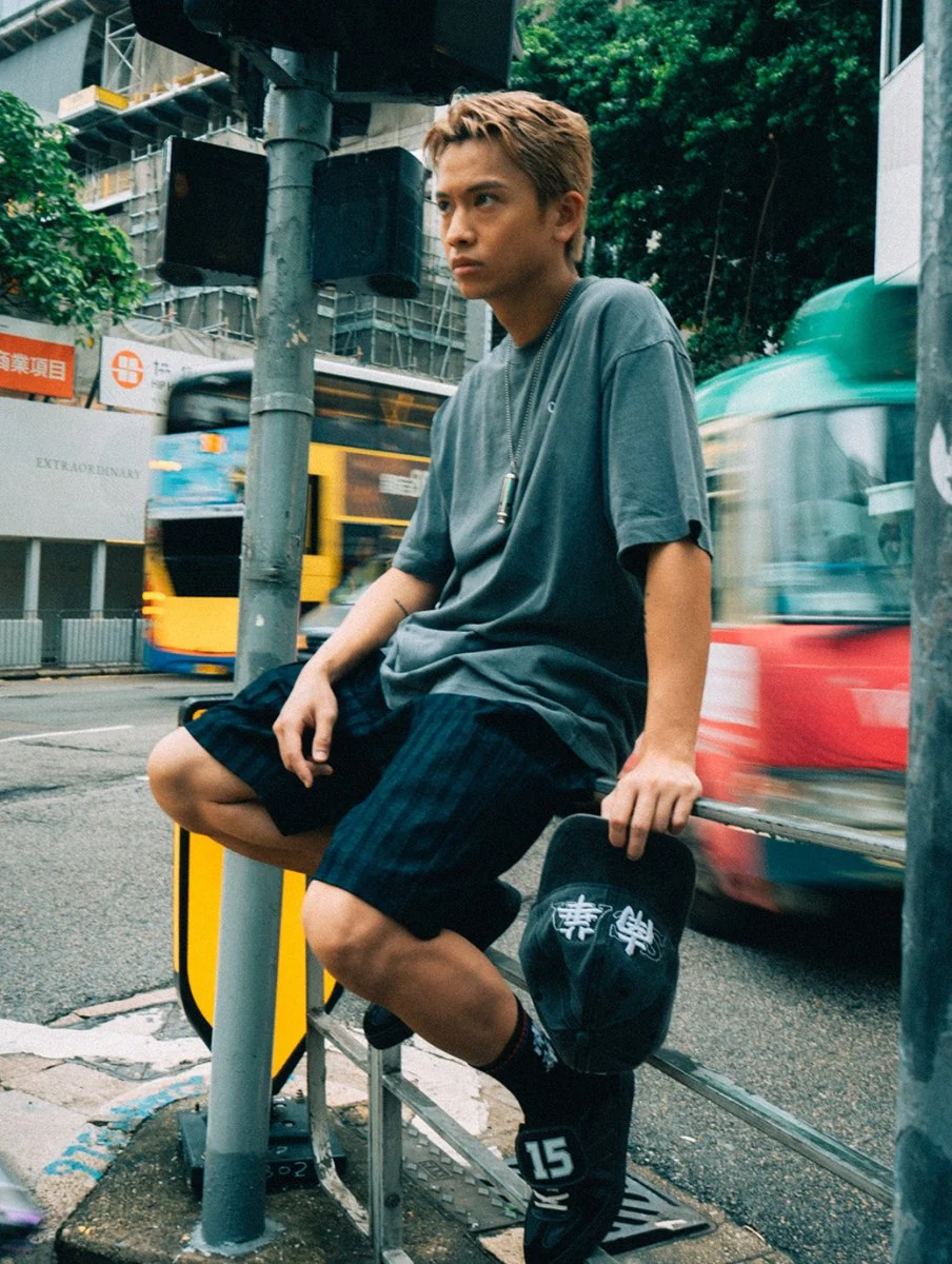South China Embroidered Cult Tee - Charcoal - Image 5