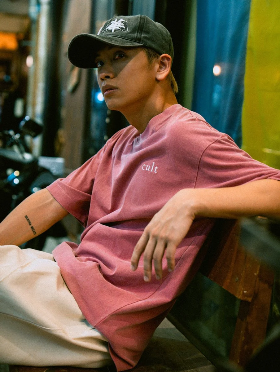 South China Embroidered Cult Tee - Red - Image 6